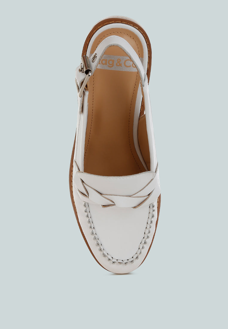 Jemykin Genuine Leather Loafer Sandals