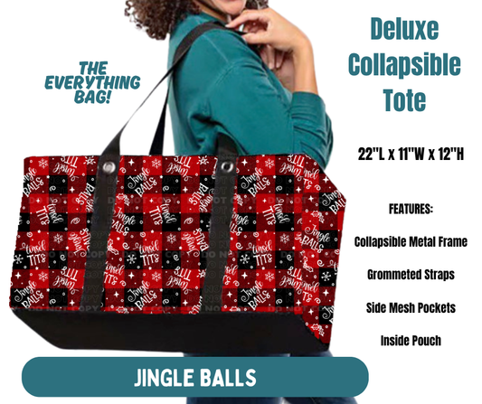 Preorder! Closes 8/13. ETA Nov. Jingle Balls Collapsible Tote