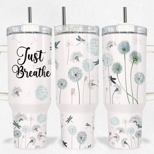 Just Breathe Tumbler 40oz
