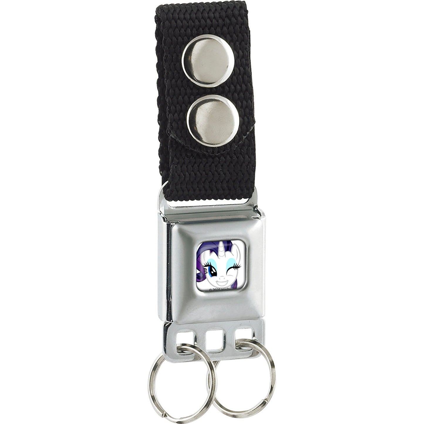 Keychain - My Little Pony Rarity Face Close-Up Full Color Gray