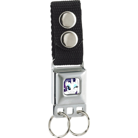 Keychain - My Little Pony Rarity Face Close-Up Full Color Gray