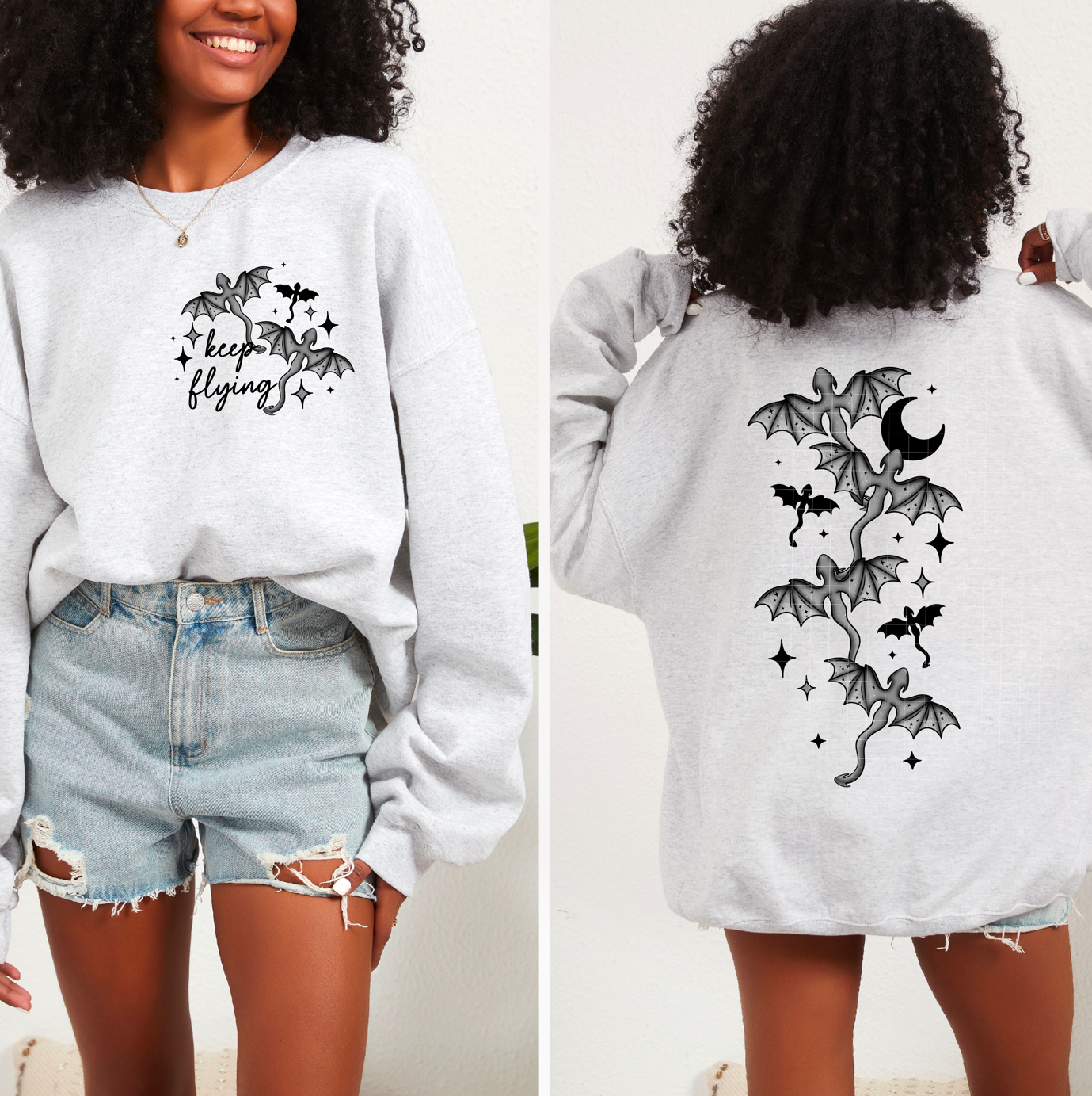 KEEP FLYING DOUBLE SIDED SWEATSHIRT