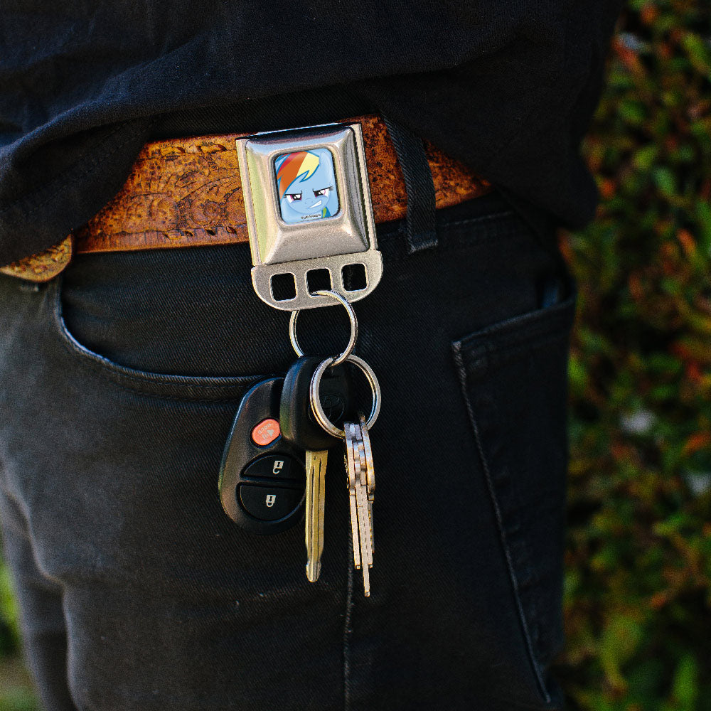 Keyholder - My Little Pony Rainbow Dash Face Close-Up Full Color Blue