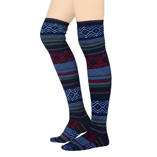 Over The Knee Fleece Socks - Nordic