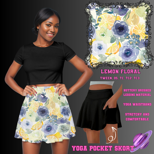 LEMON FLORAL-SKORT RUN 3-PREORDER CLOSING 6/15