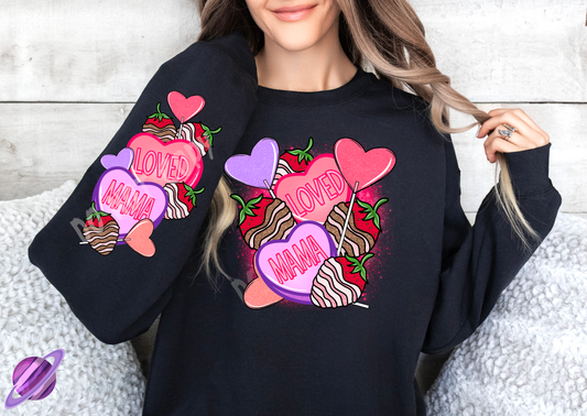 LOVED MAMA CREWNECK SWEATSHIRT W/ SLEEVE