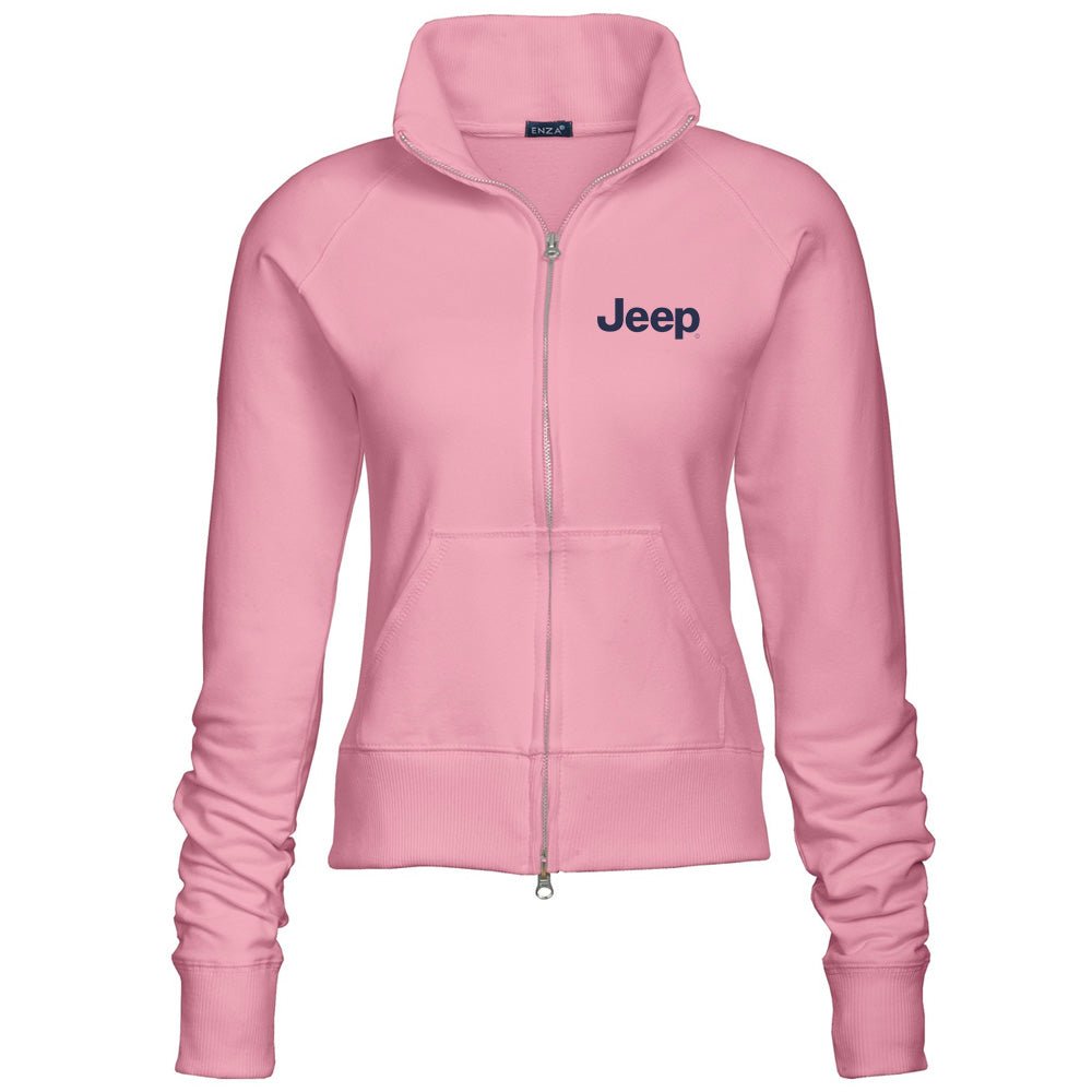 Ladies Jeep® Text Embroidered Fleece Jacket - Multiple Colors-FINAL SALE