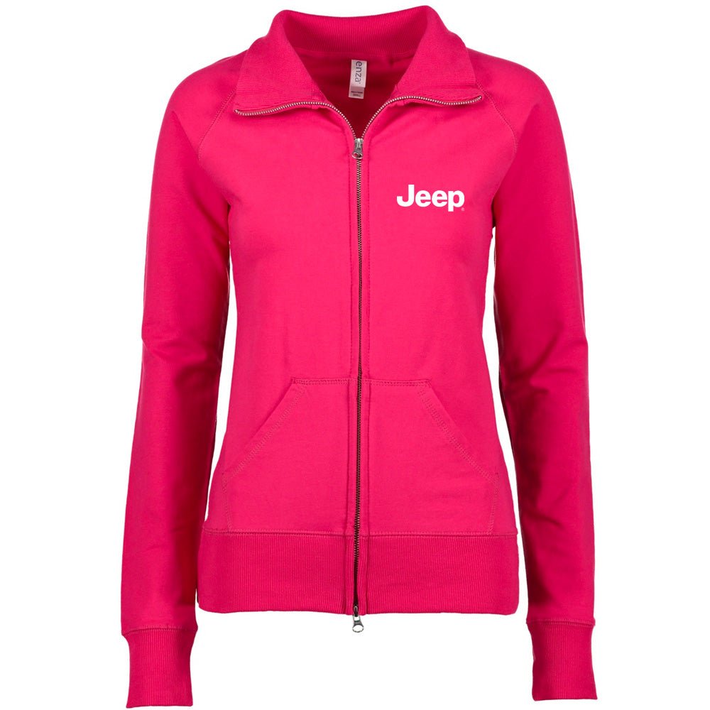 Ladies Jeep® Text Embroidered Fleece Jacket - Multiple Colors-FINAL SALE