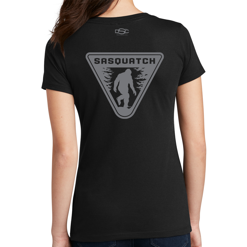 Ladies Ford Bronco Sasquatch V-Neck - Black