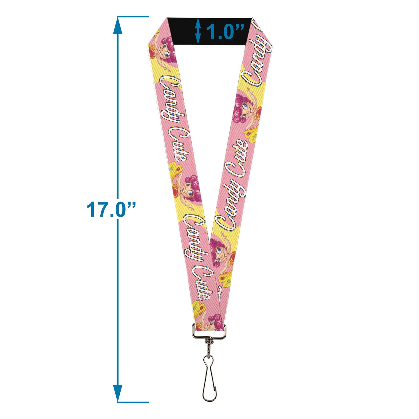 Lanyard - 1.0" - Candy Land CANDY CUTE Princess Lolly Pose Pink