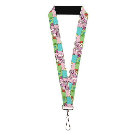 Lanyard - 1.0" - Candy Land Jolly Laughing Pose and Gum Drops Multi Color
