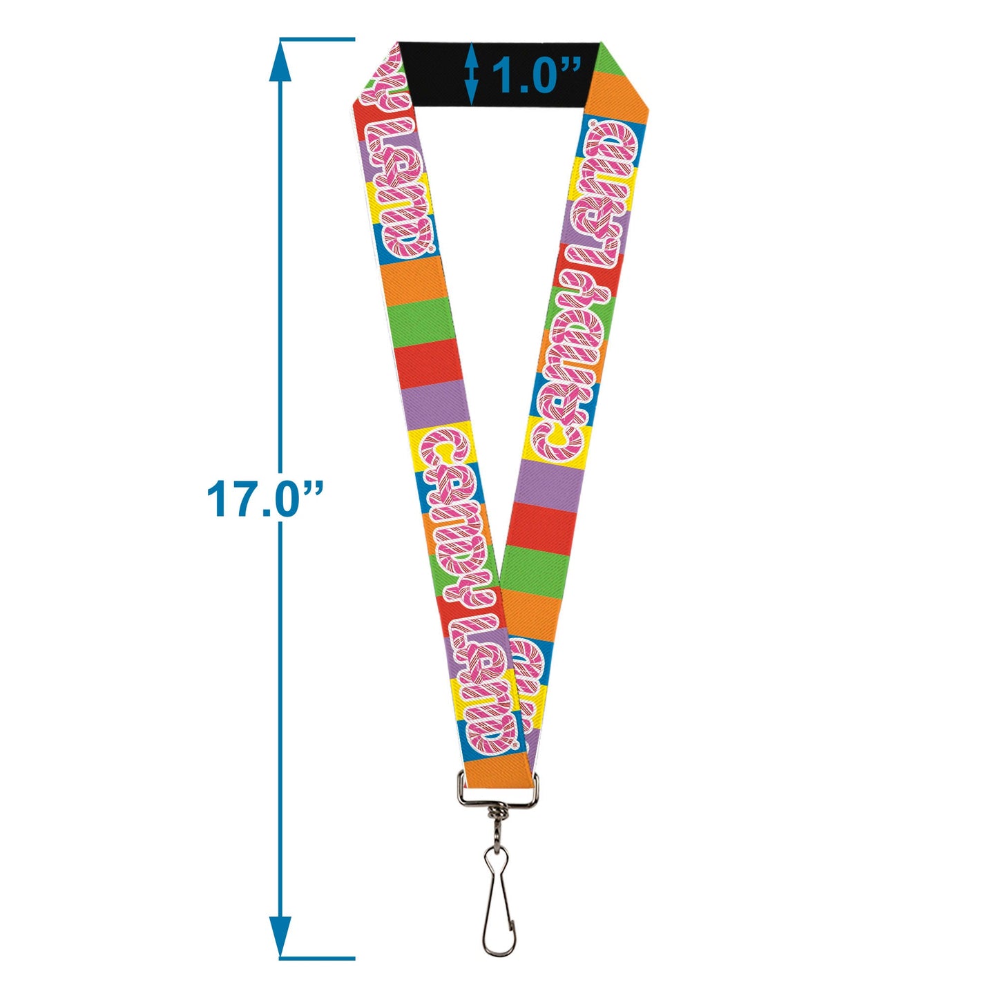 Lanyard - 1.0" - CANDY LAND Game Logo Color Blocks Multi Color