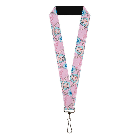 Lanyard - 1.0" - Candy Land Queen Frostine Pose and Float Bubbles Pinks