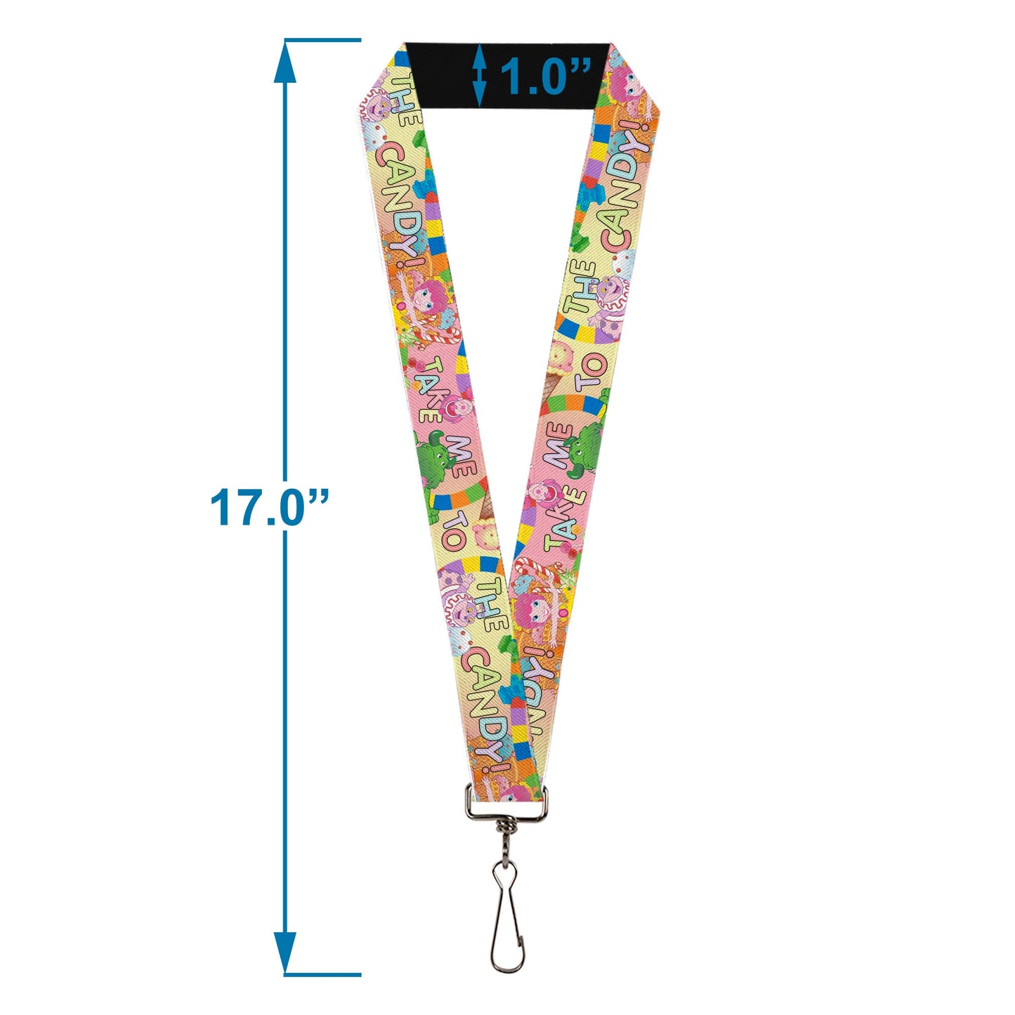 Lanyard - 1.0" - Candy Land TAKE ME TO THE CANDY Character Collage Multi Color