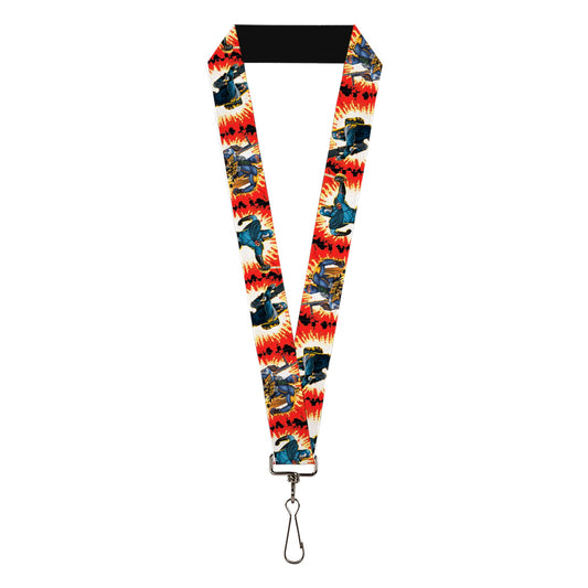 Lanyard - 1.0" - GI Joe Retro Footloose Flash Air Tight Character File Card Explosion Poses