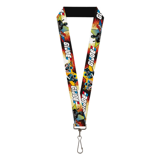 Lanyard - 1.0" - GI JOE Storm Shadow Snake Eyes and Scarlett Comic Cover Poses Explosion