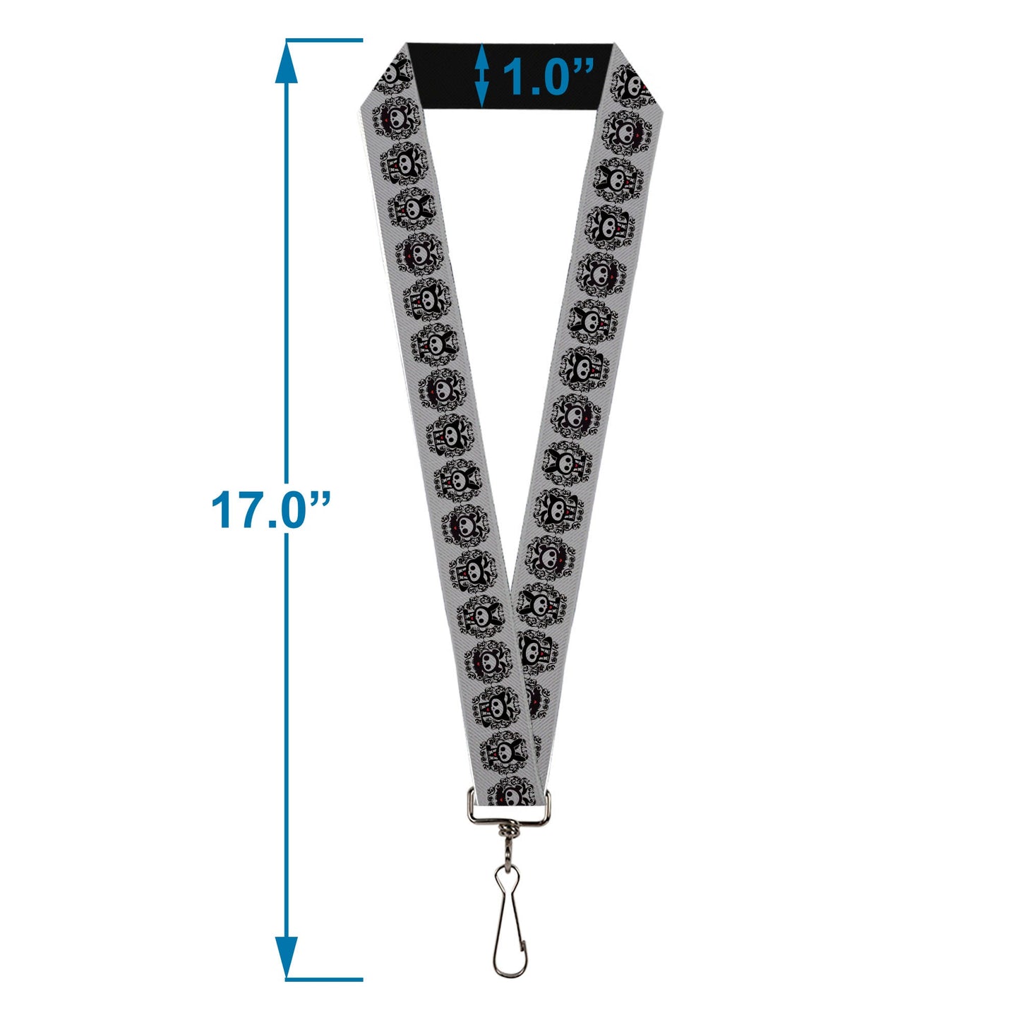 Lanyard - 1.0" - Skelanimals Diego Jack Kits Portraits Gray/Black