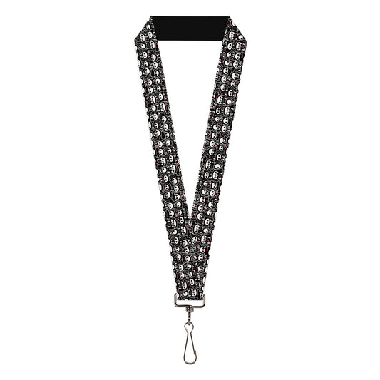 Lanyard - 1.0" - Skelanimals Animal Poses Stacked Black/White/Red