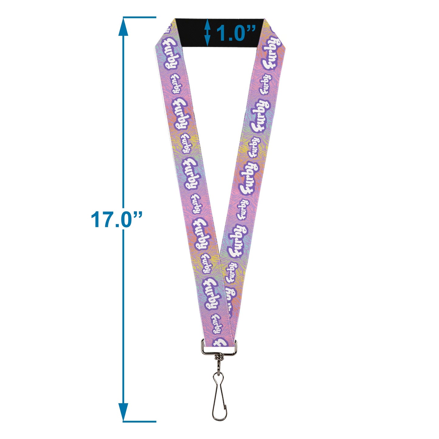 Lanyard - 1.0" - FURBY Title Logo Fur Print White/Lavender/Purple