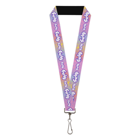 Lanyard - 1.0" - FURBY Title Logo Fur Print White/Lavender/Purple