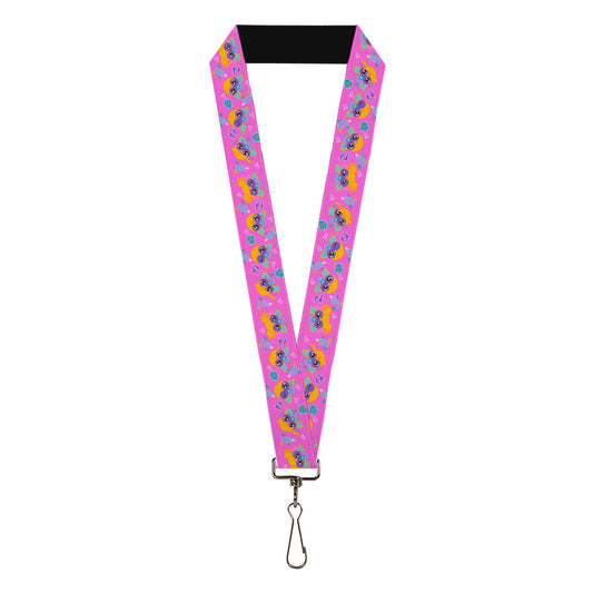 Lanyard - 1.0" - Fuby Furbmojis LOL Icons Collage Pinks/Blues