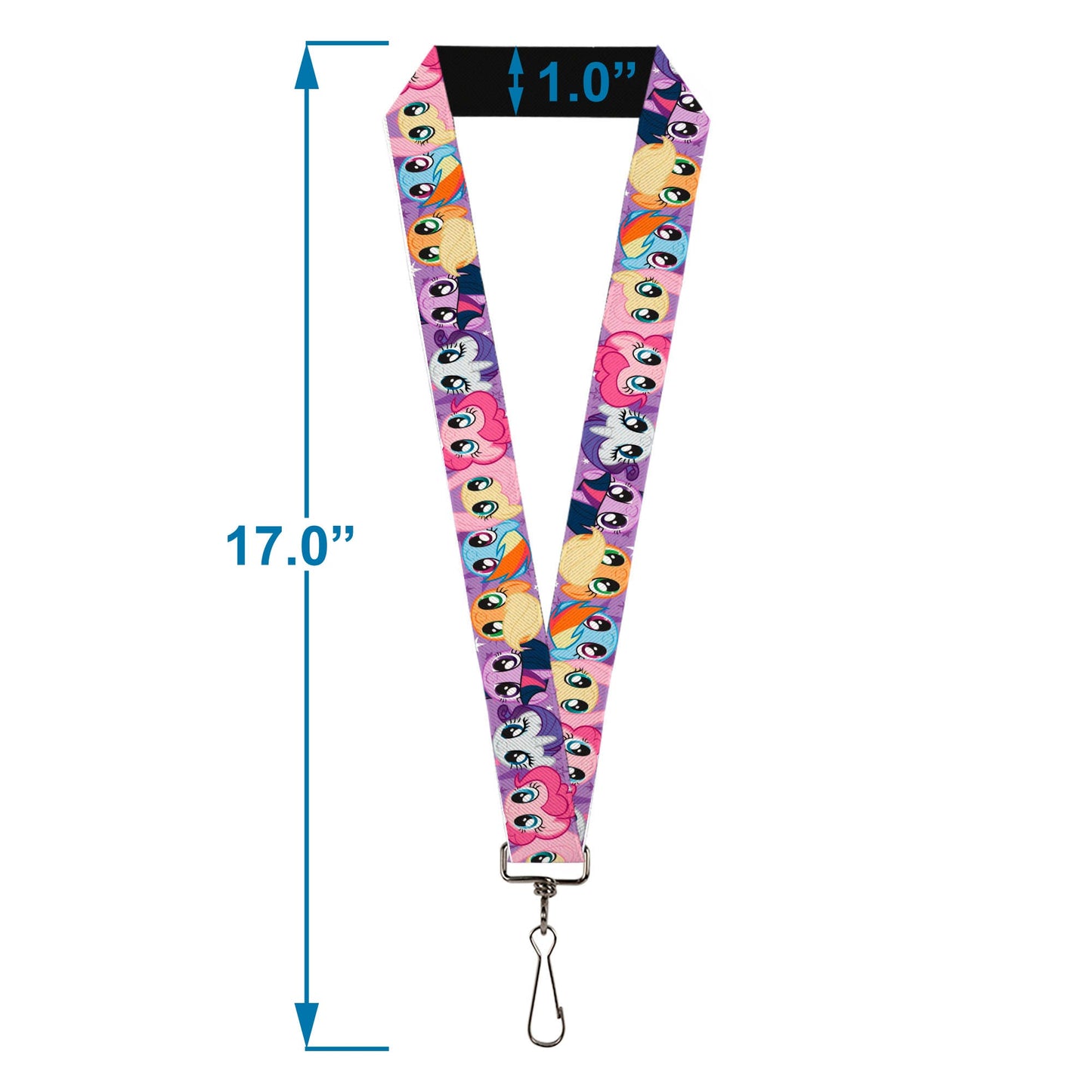 Lanyard - 1.0" - My Little Pony Friendship is Magic Original Mane Six Face Blocks
