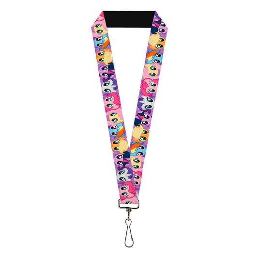 Lanyard - 1.0" - My Little Pony Friendship is Magic Original Mane Six Face Blocks