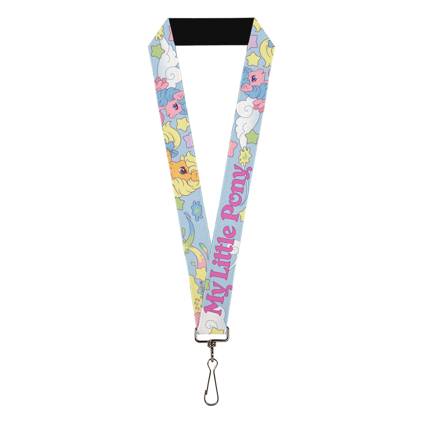 Lanyard - 1.0" - MY LITTLE PONY Firefly Applejack and Posey Group Pose with Title Logo Light Blue