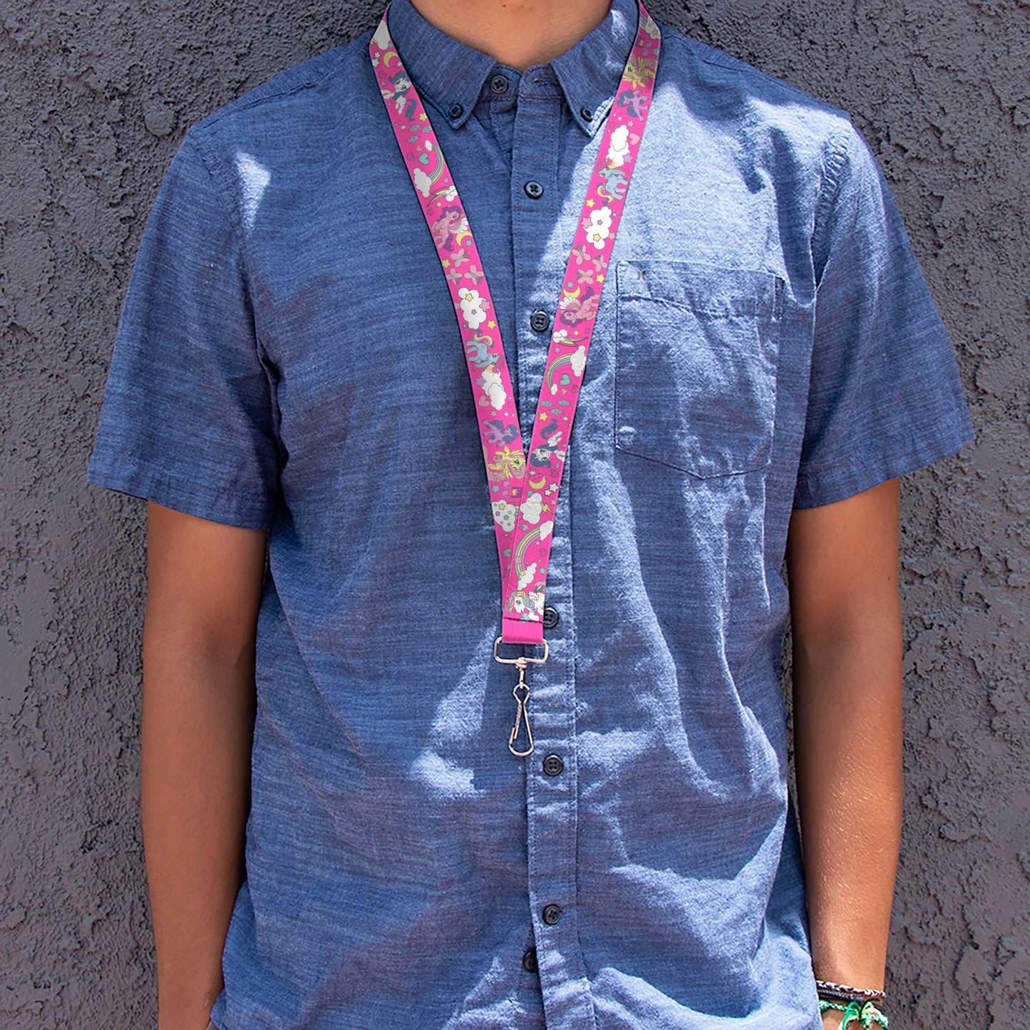 Lanyard - 1.0" - My Little Pony Four Ponies and Cutie Marks Collage Pink/Multi Color