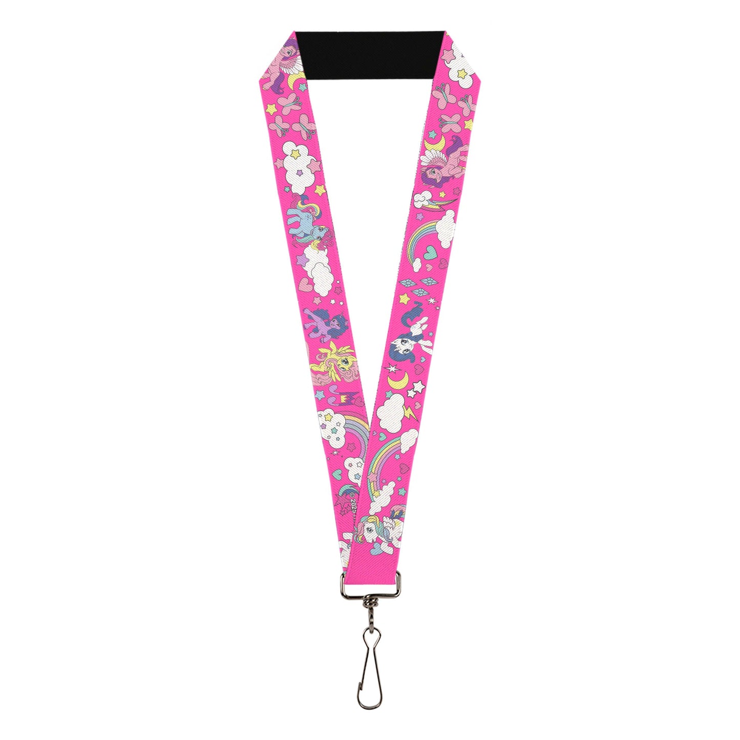 Lanyard - 1.0" - My Little Pony Four Ponies and Cutie Marks Collage Pink/Multi Color