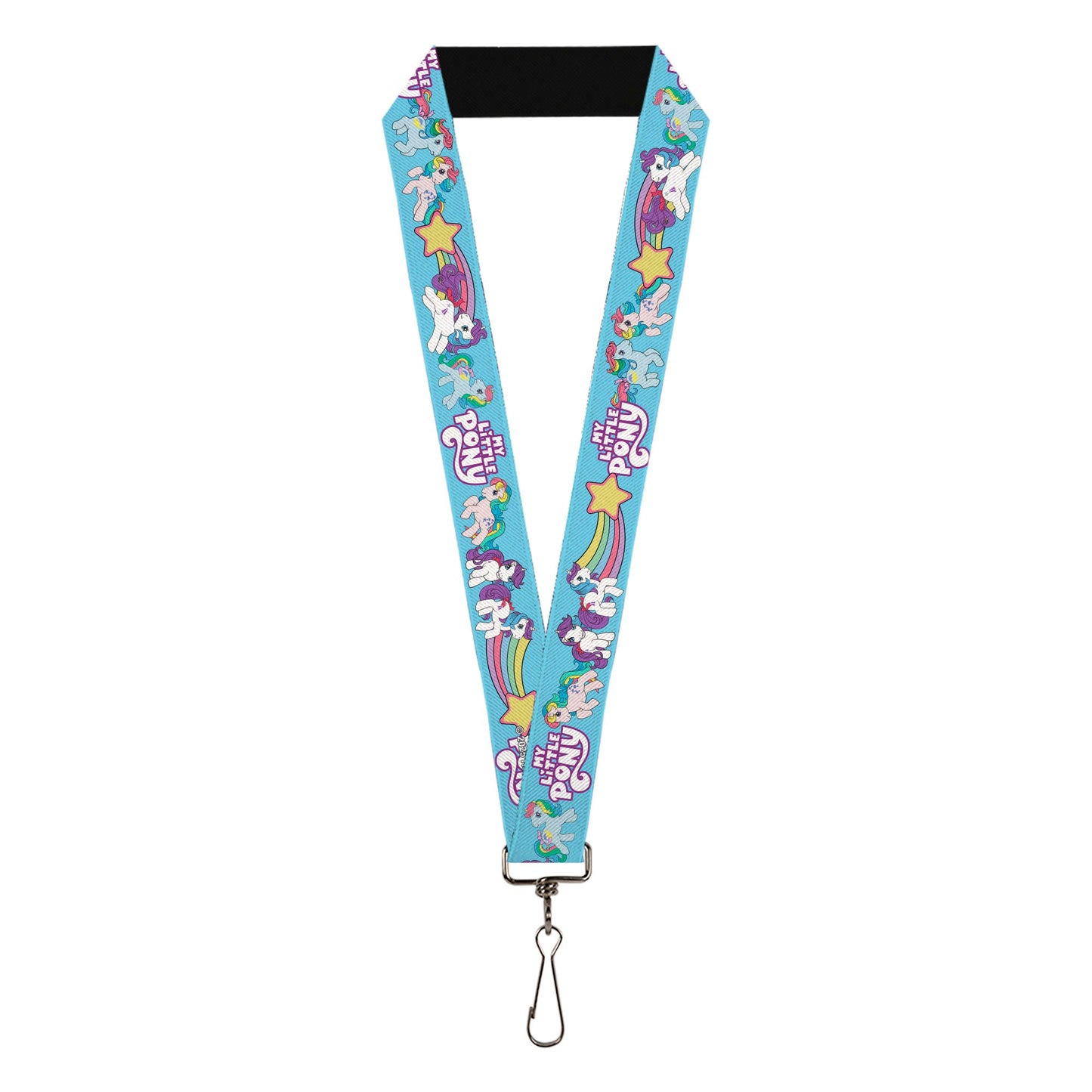 Lanyard - 1.0" - MY LITTLE PONY Three Pony Rainbow Poses and Title Logo Blue/Multi Color