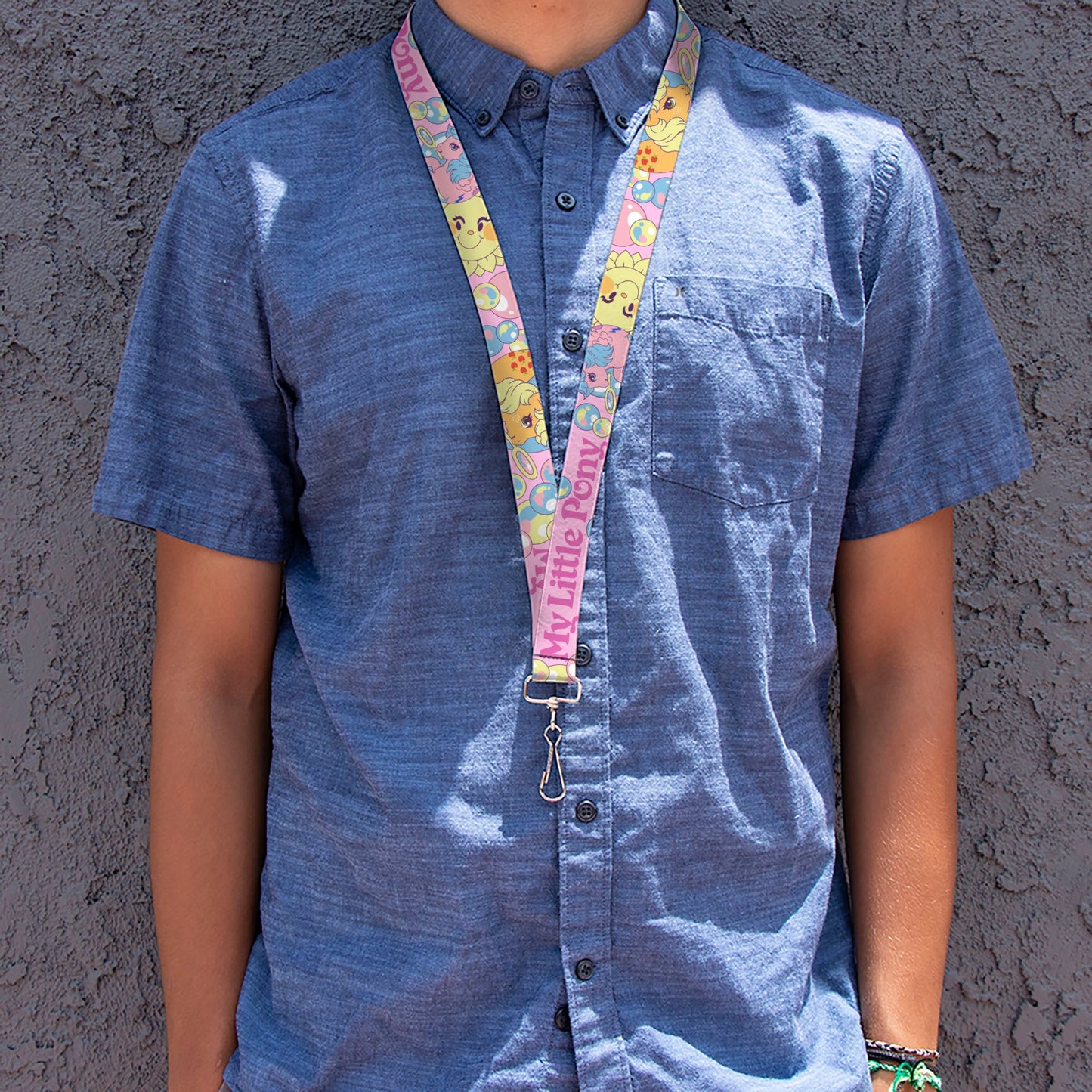 Lanyard - 1.0" - MY LITTLE PONY Two Pony Sunshine Bubbles and Title Logo Pink/Multi Color