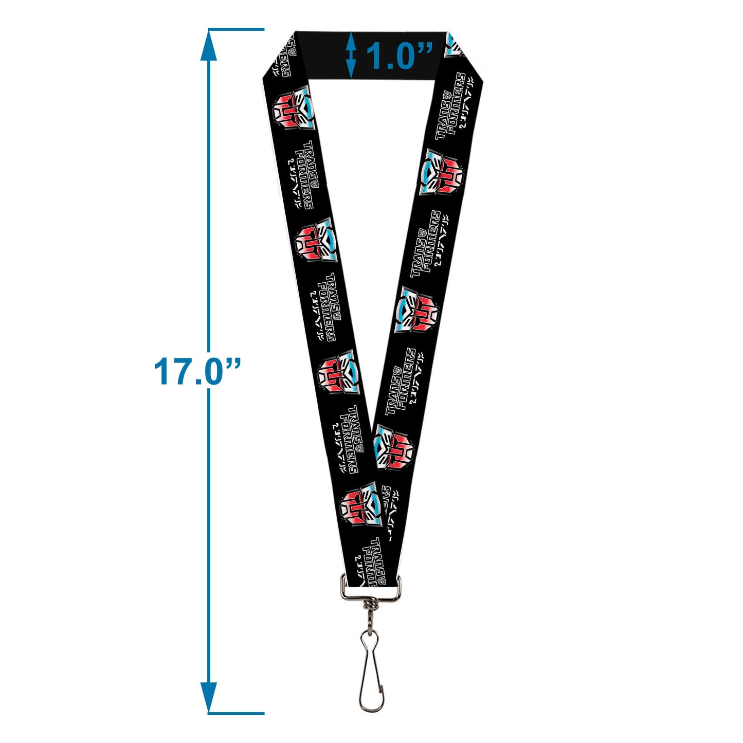Lanyard - 1.0" - TRANSFORMERS Autobots Cybertronian Icon Black/Blues/Red/White