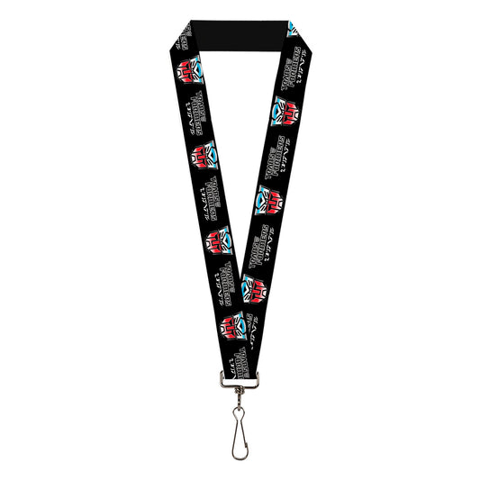 Lanyard - 1.0" - TRANSFORMERS Autobots Cybertronian Icon Black/Blues/Red/White