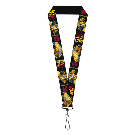 Lanyard - 1.0" - Transformers Generations BUMBLEBEE  G1 84 Poses Autobot Icon Black/Yellows/Red