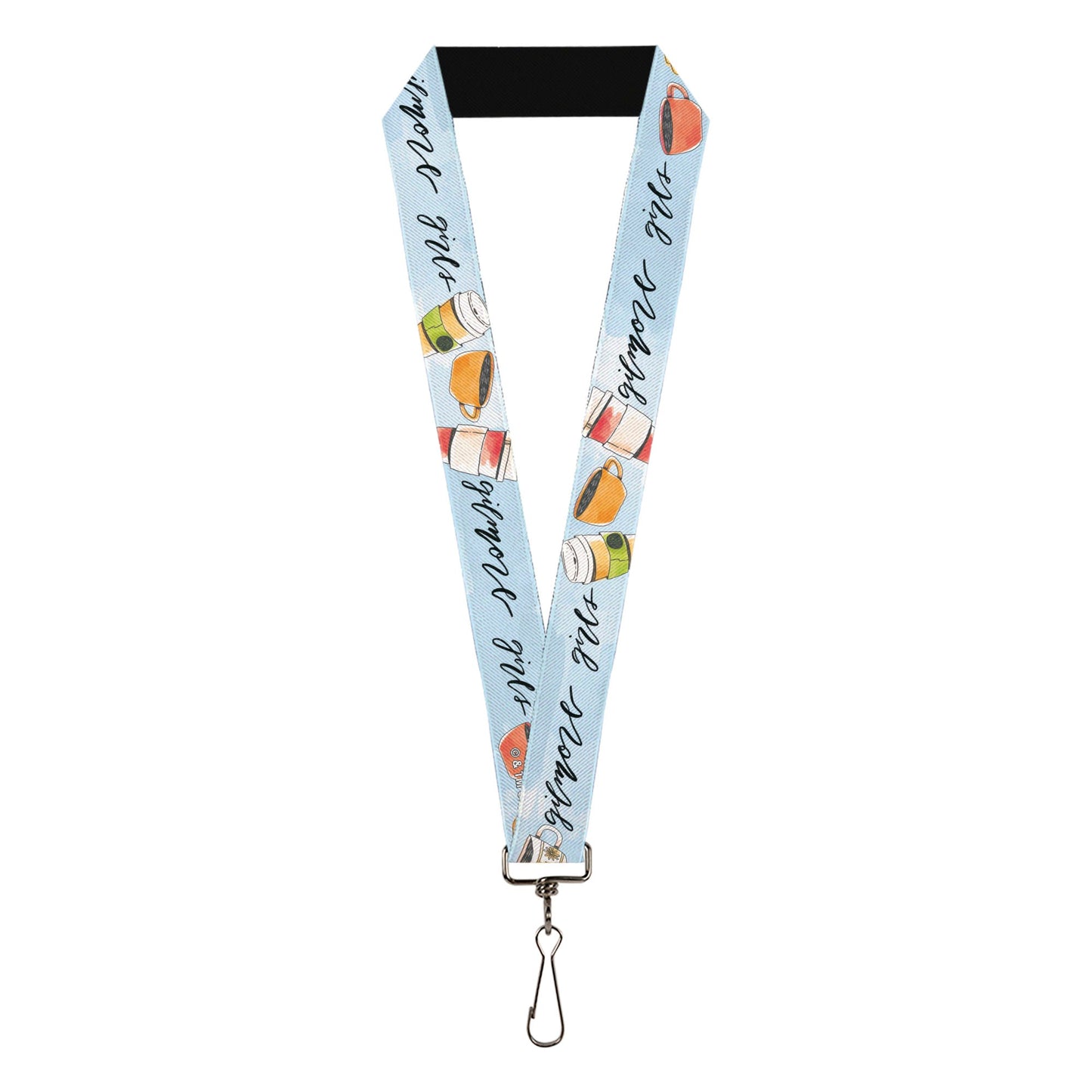 Lanyard - 1.0" - GILMORE GIRLS Luke's Coffee Shop Icons and Script Blue
