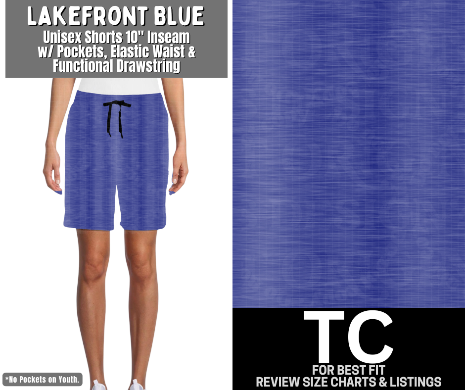 Lakefront Blue Unisex Shorts