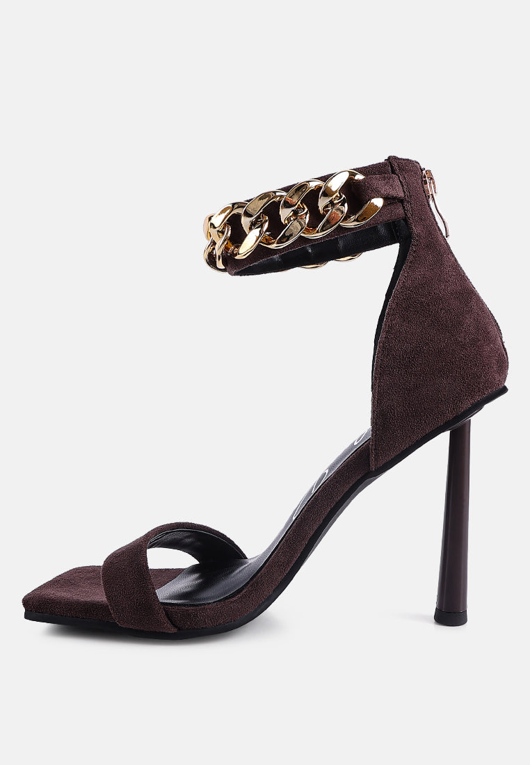 Last Sip Micro Suede High Heel Sandals