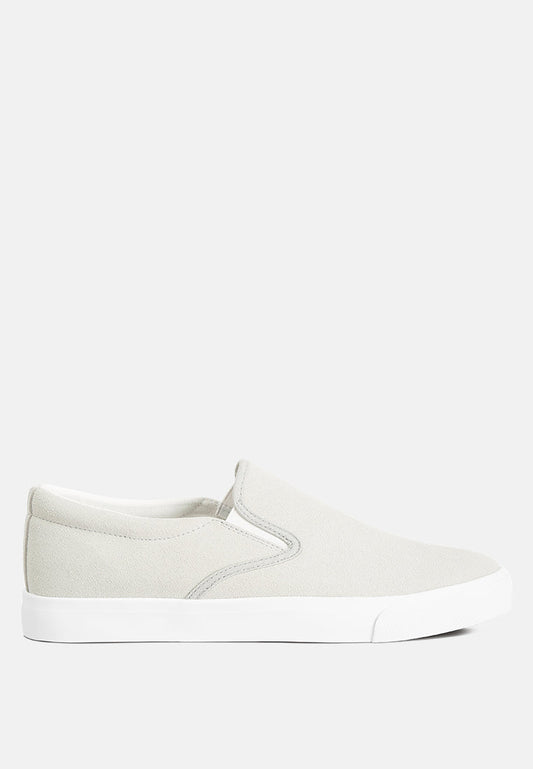 Faux Suede Slip On Sneakers
