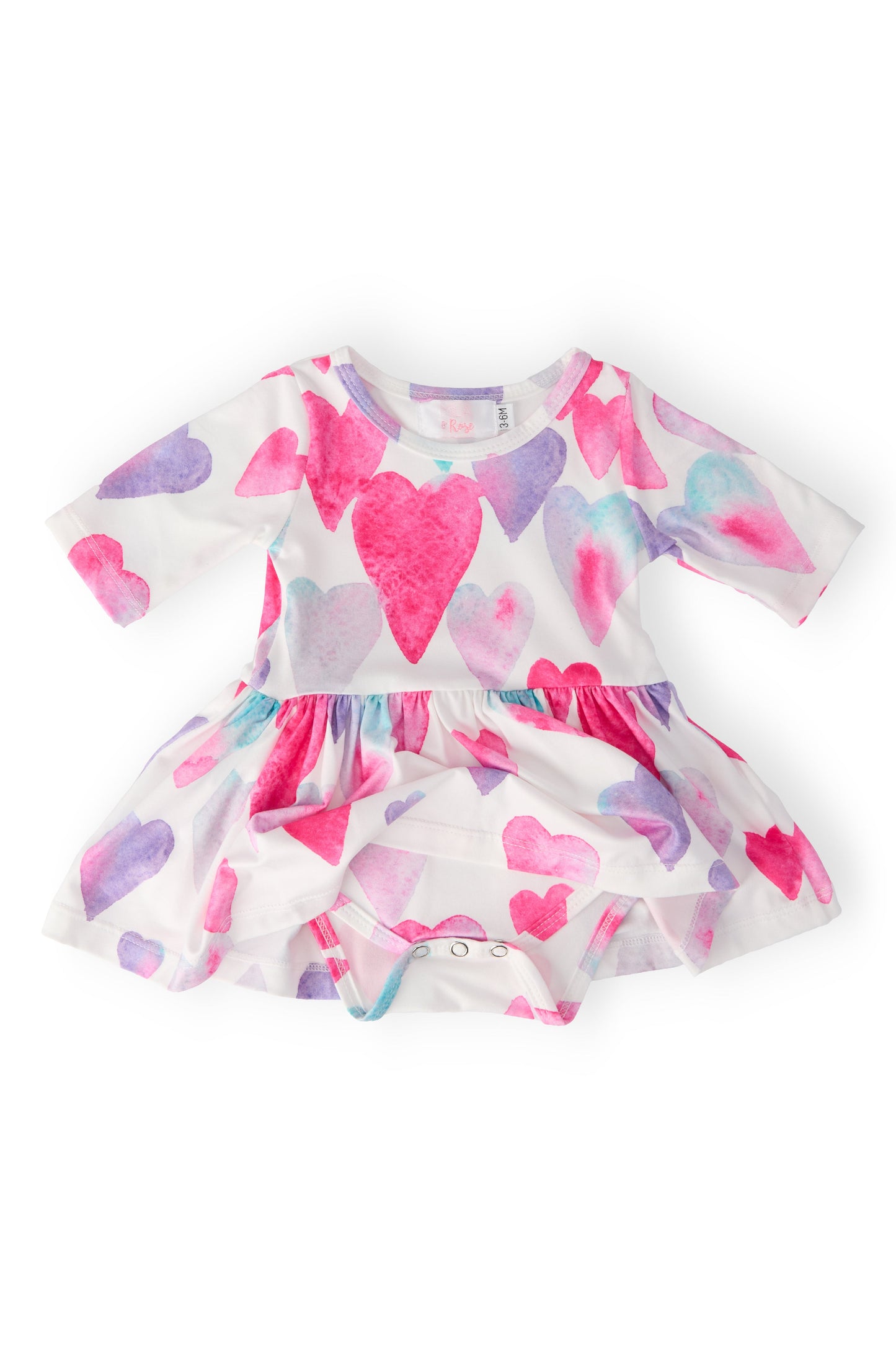 Light Hearted 3/4 Sleeve Twirl Bodysuit