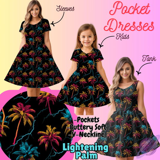 LIGHTENING PALM-POCKET DRESS PREORDER-CLOSING 3/16