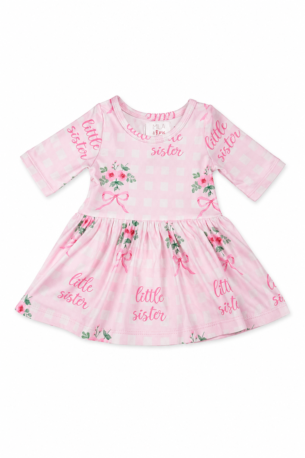 Little Sister Floral 3/4 Twirl Bodysuit