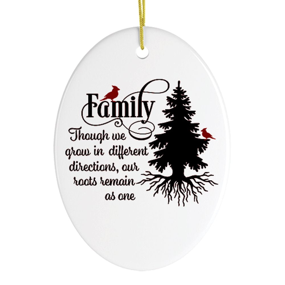 Lovely Family Quote Christmas Ornament