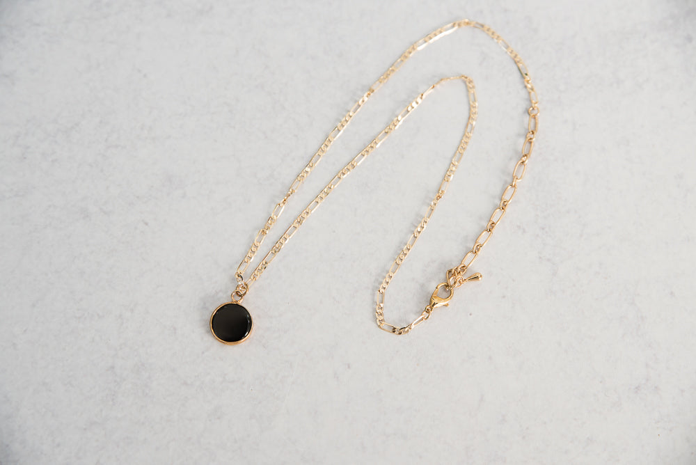 Point in Time Necklace in Black