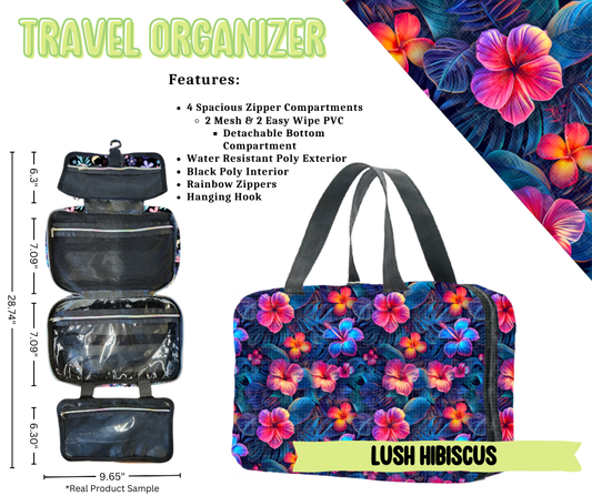 Lush Hibiscus Travel Organizer