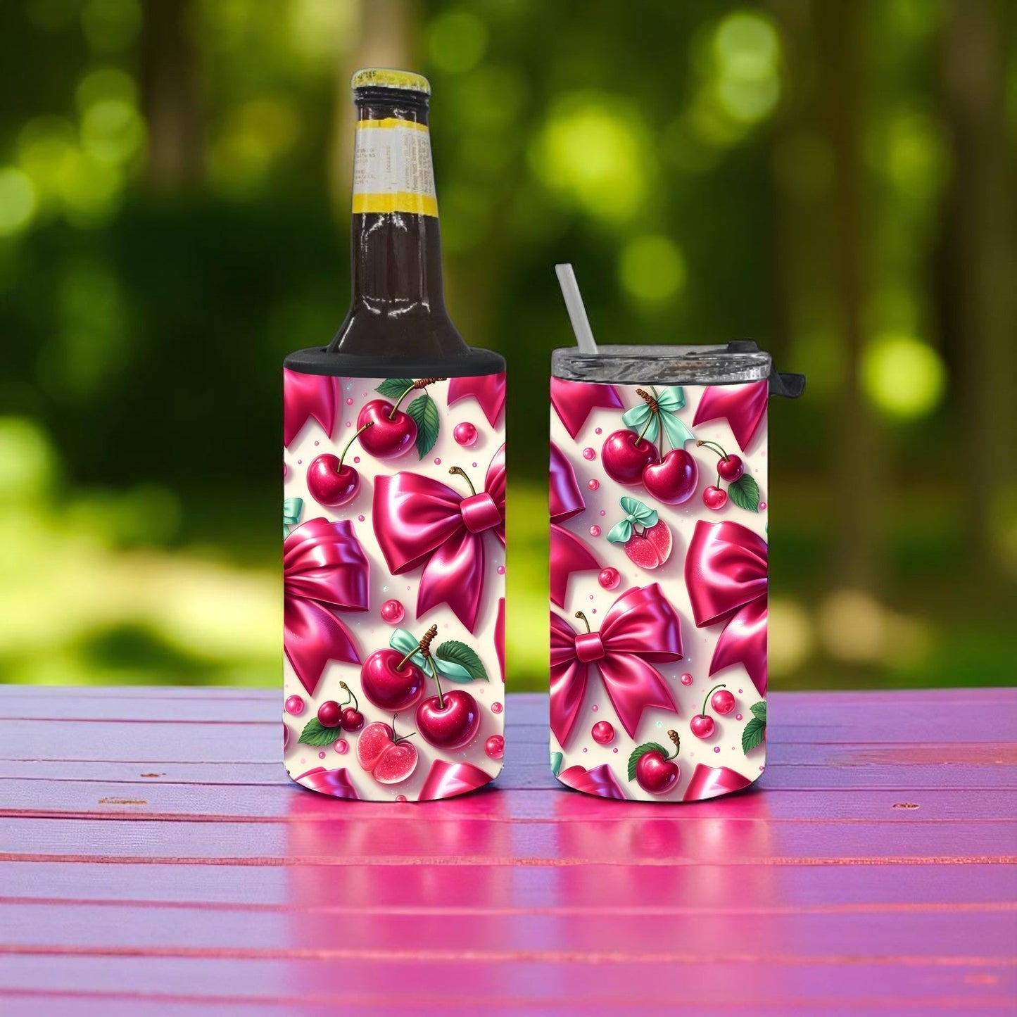 Cherry Luxe 4-in-1 Can Cooler Cup