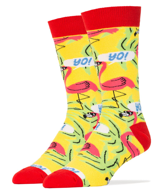 Men's  Pink Flamingos Socks