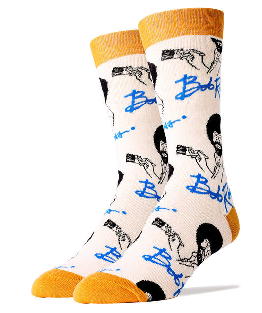 Men's  It's Bob Ross Tan Socks