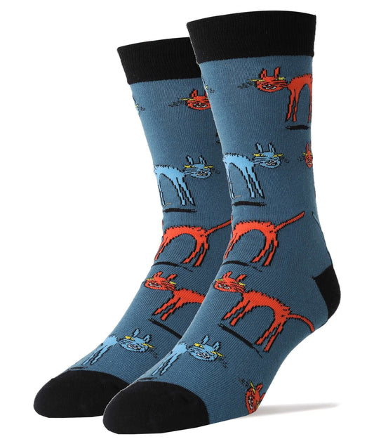 Men's  Cat Fight Socks