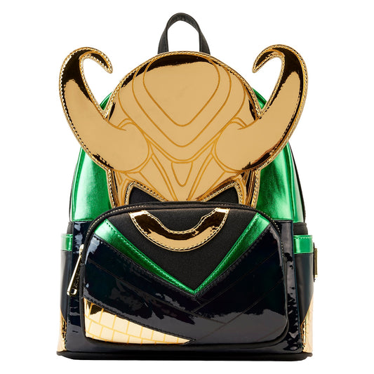 LOUNGEFLY Marvel Metallic Loki Mini Backpack